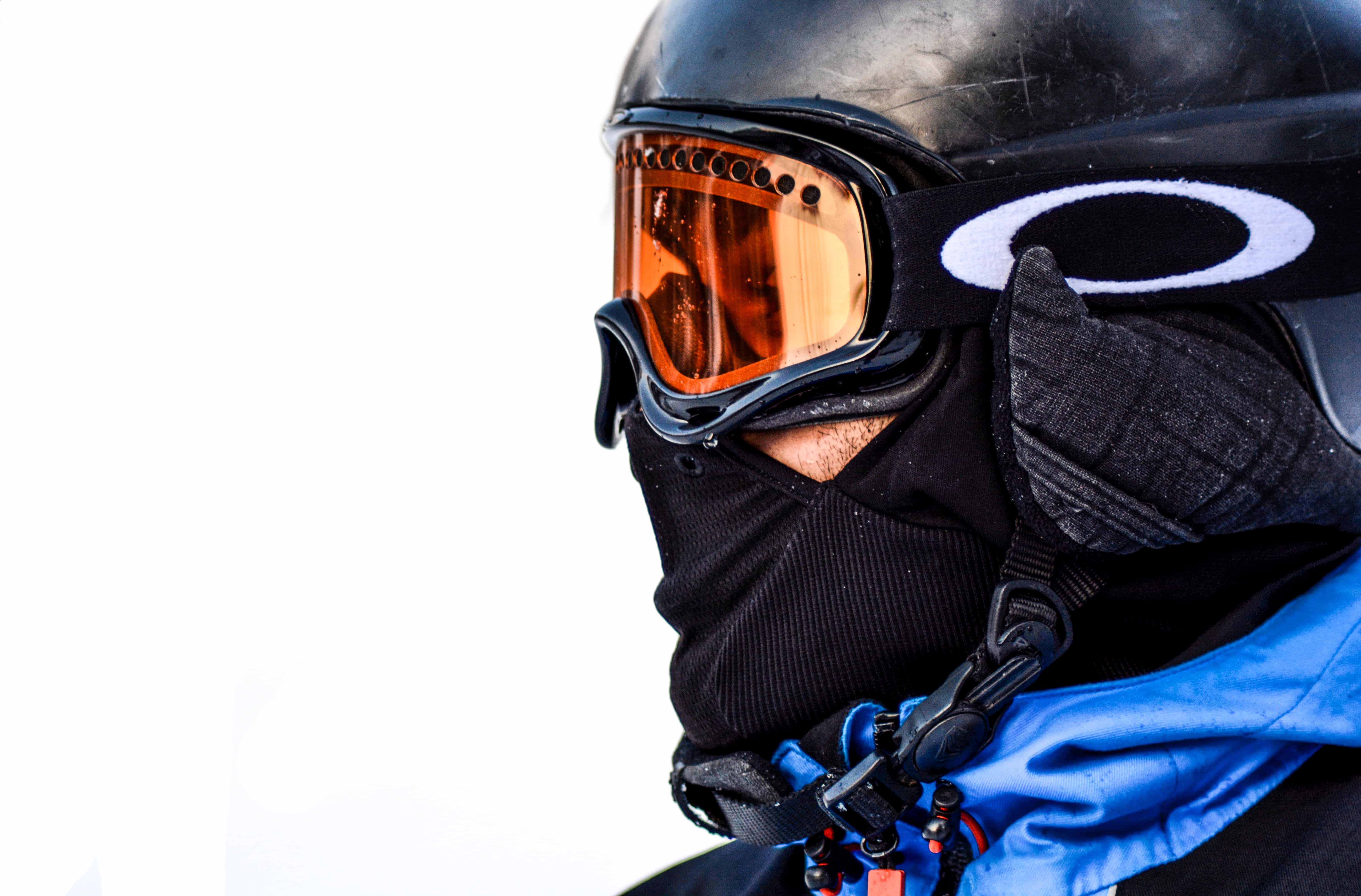 Close up of skier in goggles
