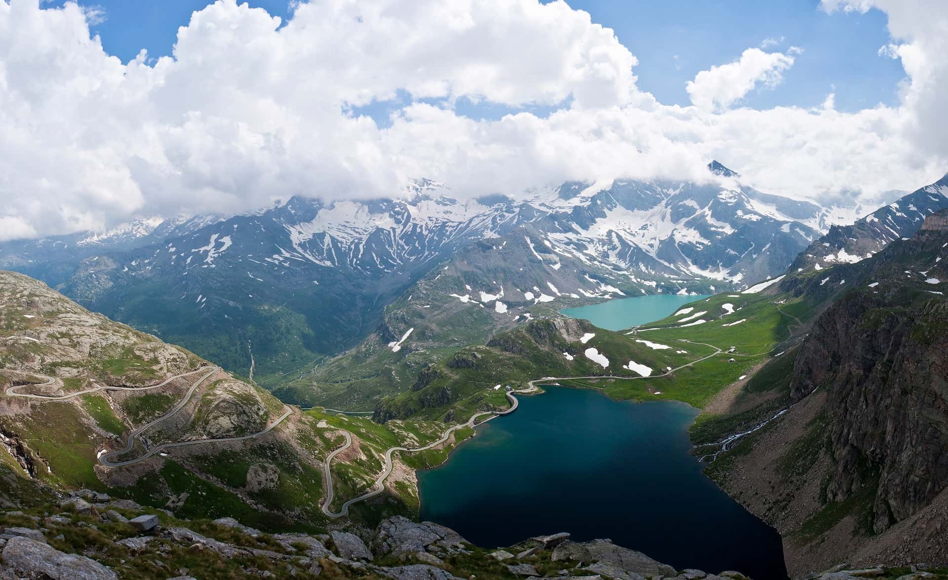 View of the Gran Paradiso National Park from above