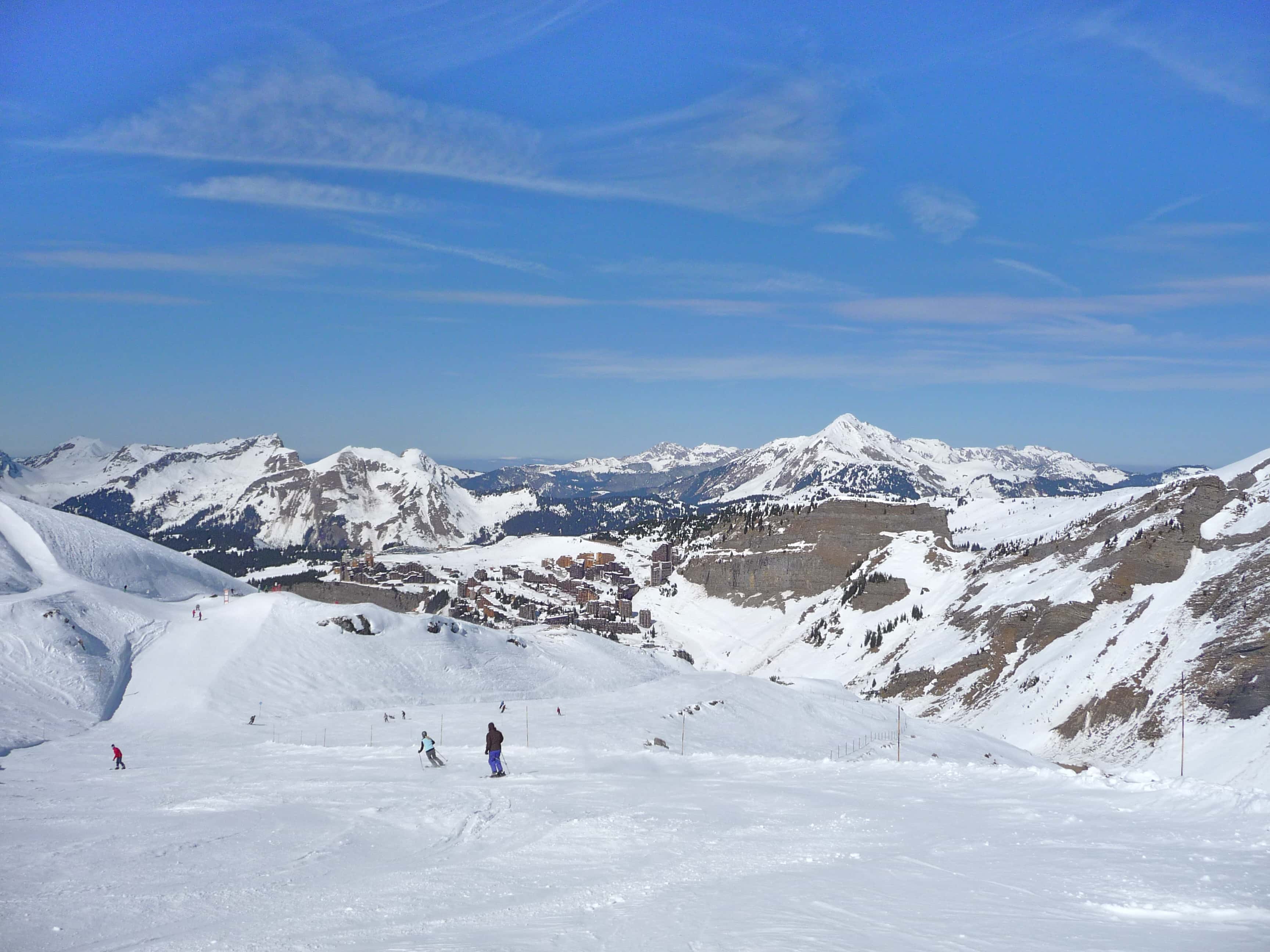 View of Avoriaz ski resort